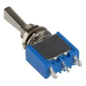 APEM Rotary Switch Panel Mount On-Off-On SPST 4A 30V dc 250V ac Brass Actuator 5637A9
