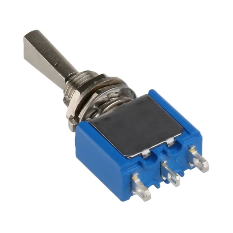 APEM Rotary Switch Panel Mount On-Off-On SPST 4A 30V dc 250V ac Brass Actuator 5637A9