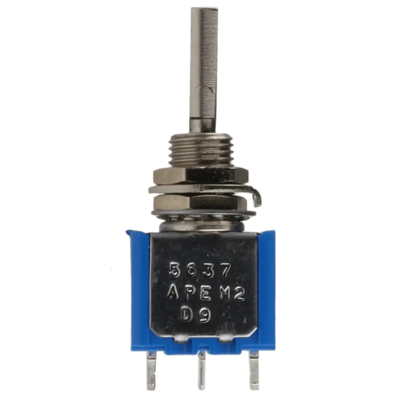 APEM Rotary Switch Panel Mount On-Off-On SPST 4A 30V dc 250V ac Brass Actuator 5637A9