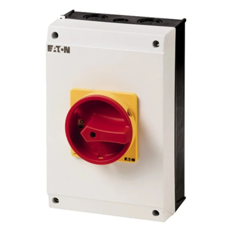 Eaton 3-Pole Surface Mount Isolator Switch IP65, 640A, 30 kW, Red Handle 