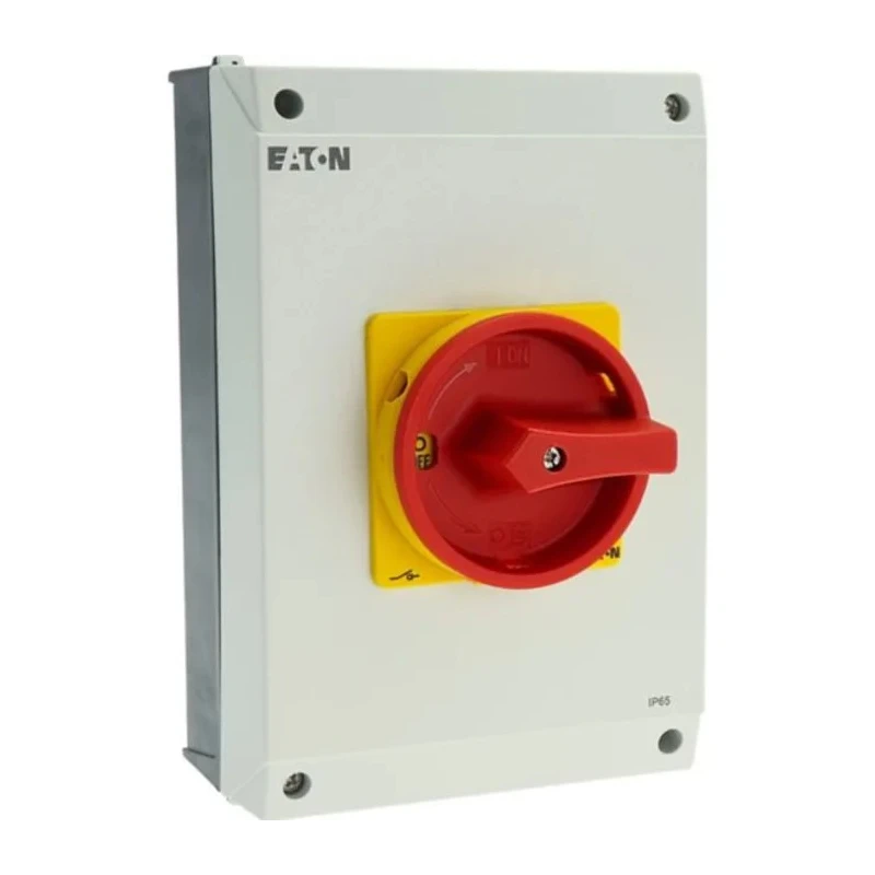 Eaton 3-Pole Surface Mount Isolator Switch IP65, 640A, 30 kW, Red Handle 