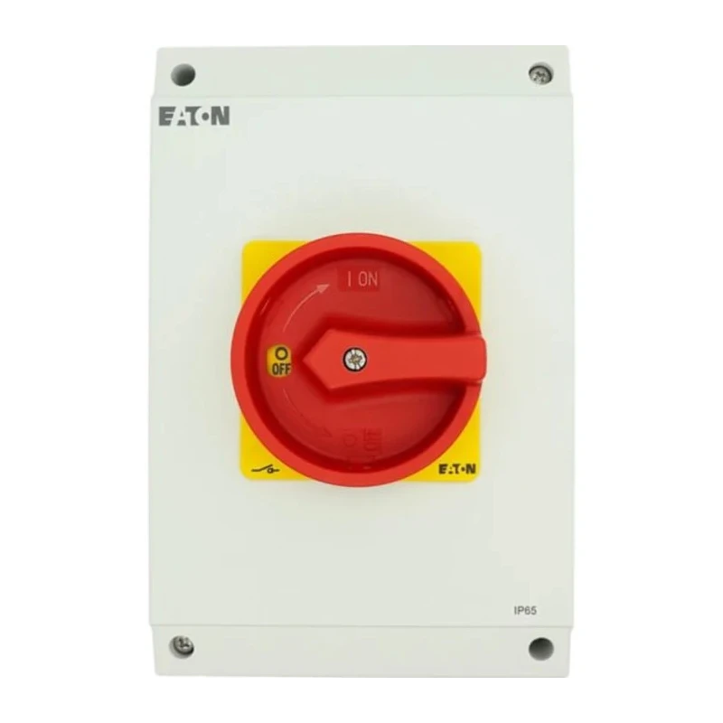 Eaton 3-Pole Surface Mount Isolator Switch IP65, 640A, 30 kW, Red Handle 