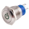 RS PRO Illuminated Push Button Switch, Latching, Panel Mount, 19 mm Cutout, SPDT, Green LED, IP67, 250 V AC 111-3903