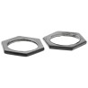 RS PRO Black Steel Cable Gland Locknut M25 Thread RS608-828 608-828