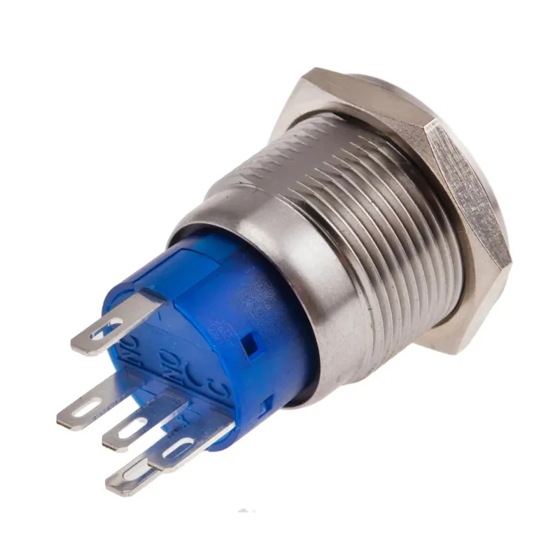 RS PRO Illuminated Push Button Switch, Latching, Panel Mount, 19 mm Cutout, SPDT, Green LED, IP67, 250 V AC 111-3903