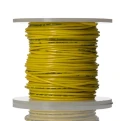 Alpha Wire Hook Up Wire PVC Series Yellow 22 AWG 7x0.25mm Stranded Core 1.57mm OD 30m 300V Rated 3051 YL005