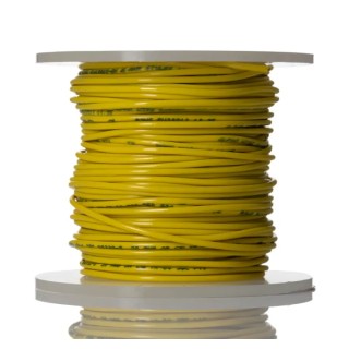 Alpha Wire Hook Up Wire PVC Series Yellow 22 AWG 7x0.25mm Stranded Core 1.57mm OD 30m 300V Rated 3051 YL005