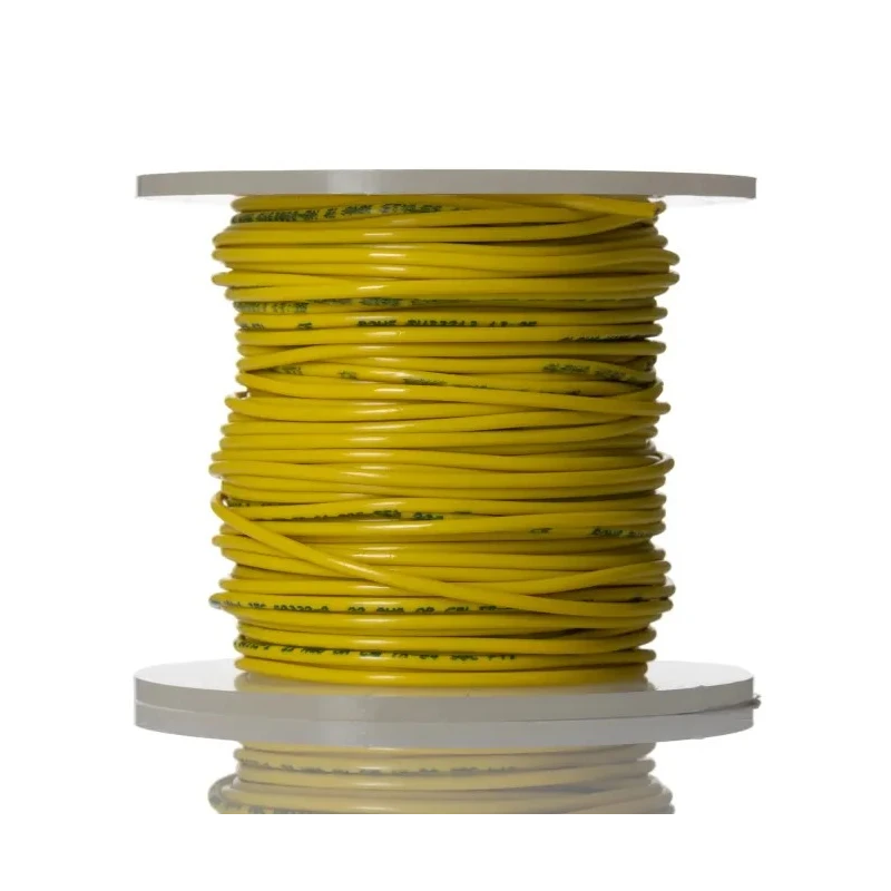 Alpha Wire Hook Up Wire PVC Series Yellow 22 AWG 7x0.25mm Stranded Core 1.57mm OD 30m 300V Rated 3051 YL005