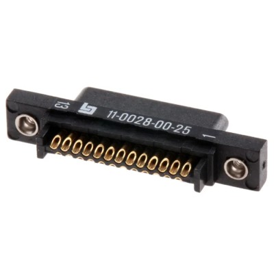 binder 25 Way Straight 1.27 mm Pitch Through Hole D-Sub Connector Female 11-0028-00-25