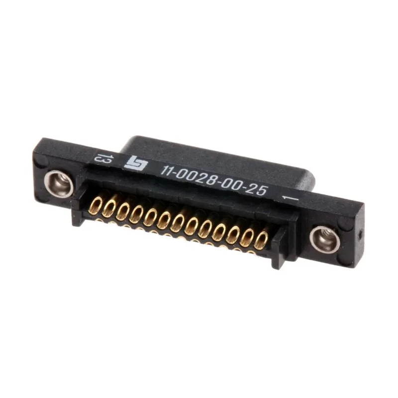 binder 25 Way Straight 1.27 mm Pitch Through Hole D-Sub Connector Female 11-0028-00-25
