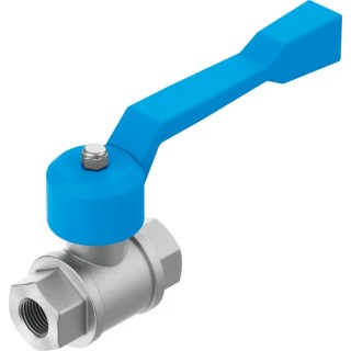 Festo Brass 1-1/2 in G Female/Male Thread Ball Valve, Aluminium Handle, 1 Bar, Model 6837 QH-1 1/2