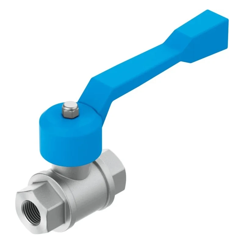 Festo Brass 1-1/2 in G Female/Male Thread Ball Valve, Aluminium Handle, 1 Bar, Model 6837 QH-1 1/2