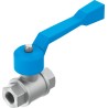 Festo Brass 1-1/2 in G Female/Male Thread Ball Valve, Aluminium Handle, 1 Bar, Model 6837 QH-1 1/2