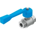 Festo Brass 1-1/2 in G Female/Male Thread Ball Valve, Aluminium Handle, 1 Bar, Model 6837 QH-1 1/2