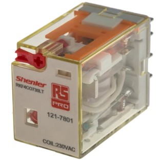 RS PRO Power Relay 240V AC Coil Voltage 6A Switching Current 4PDT Plug-In Terminal 180W Coil Power 121-7801