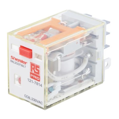 RS PRO Power Relay, 230V AC Coil, 10A Switching Current, Double Pole Double Throw DPDT 121-7814