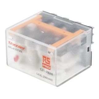 RS PRO Power Relay 230V ac Coil 10A Switching Current 4PDT 300W Coil Power 121-7824