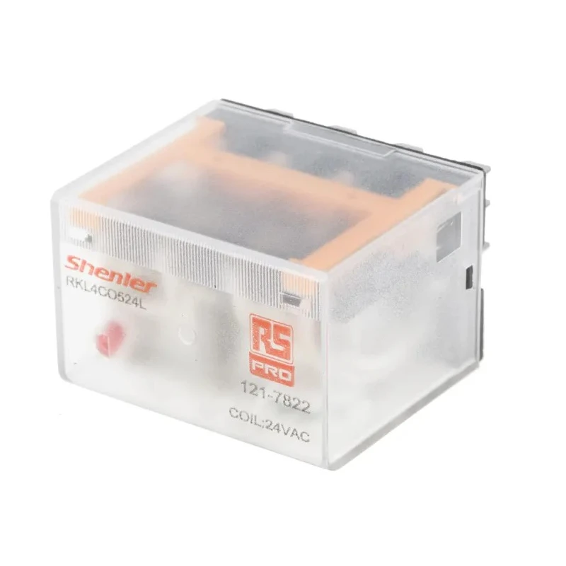 RS PRO Power Relay 24V AC Coil 10A Switching Current 4PDT Industrial Plug-In RKL Series 121-7822