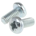 RS PRO Pozidriv Pan Head Steel Machine Screw No 8 UNC, 9.52 mm Length, Passivated Zinc Plated 274-5222
