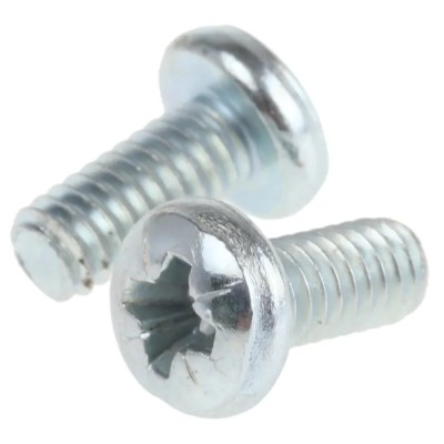 RS PRO Pozidriv Pan Head Steel Machine Screw No 8 UNC, 9.52 mm Length, Passivated Zinc Plated 274-5222