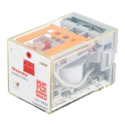RS PRO Power Relay, 240V AC Coil, 10A Switching Current, DPDT, Plug-In Terminal, Silver Alloy Contact 121-7832