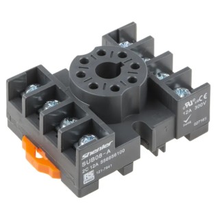 RS PRO 8 Way 300V 15A DIN Rail Mount Relay Socket for use with RS PRO RUB Relays 121-7841