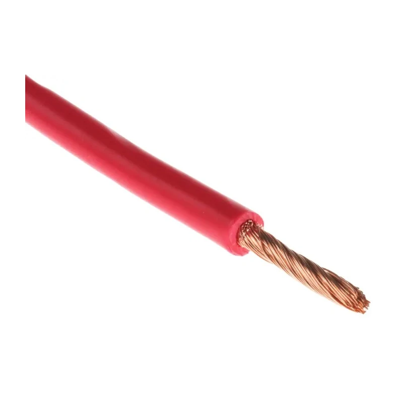 RS Pro Red Hook Up Wire 115/0.15 mm Core Strands, 30 m Length, 600 V, Flame Retardant PVC Jacket, Automotive 122-5880