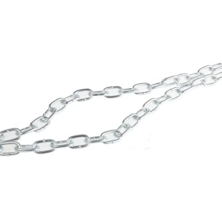 RS PRO Zinc Plated Steel Link Chain 10 m Length, 19 mm Link Length, 4 mm Diameter, Load Capacity 100 kg 752-458