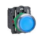 Schneider Electric Harmony XB5 Series Illuminated Push Button Switch Spring Return Panel 22 mm Cutout SPDT Blue LED XB5AW36M5