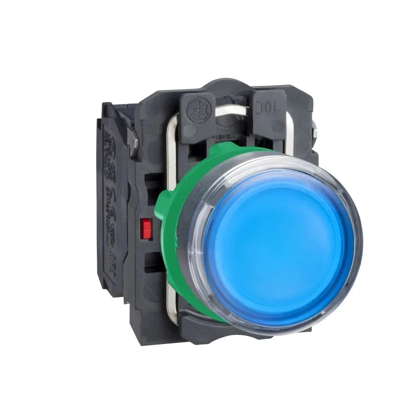 Schneider Electric Harmony XB5 Series Illuminated Push Button Switch Spring Return Panel 22 mm Cutout SPDT Blue LED XB5AW36M5