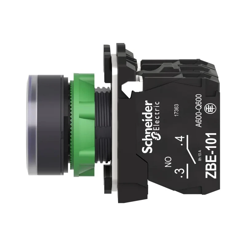 Schneider Electric Harmony XB5 Series Illuminated Push Button Switch Spring Return Panel 22 mm Cutout SPDT Blue LED XB5AW36M5