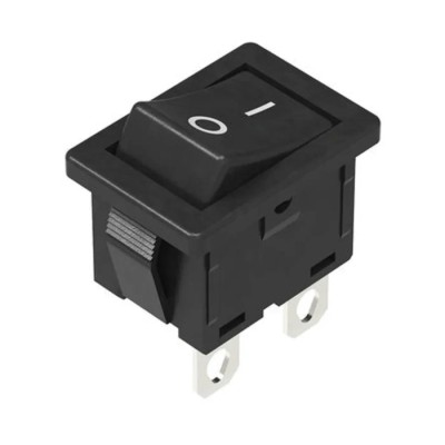 Alps Alpine SPST Latching Rocker Switch Panel 10A 250V AC Black Actuator SDDJE11200