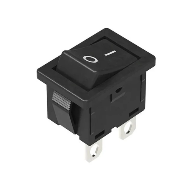 Alps Alpine SPST Latching Rocker Switch Panel 10A 250V AC Black Actuator SDDJE11200