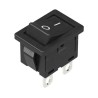 Alps Alpine SPST Latching Rocker Switch Panel 10A 250V AC Black Actuator SDDJE11200