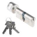 ABUS Brass Euro Cylinder Lock Nickel Pearl Finish 6-Pin 61 mm KE60NP Z35/K35 KD