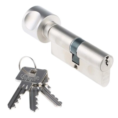 ABUS Brass Euro Cylinder Lock Nickel Pearl Finish 6-Pin 61 mm KE60NP Z35/K35 KD