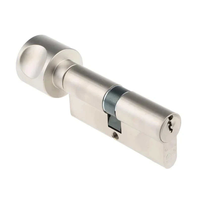 ABUS Brass Euro Cylinder Lock Nickel Pearl Finish 6-Pin 61 mm KE60NP Z35/K35 KD