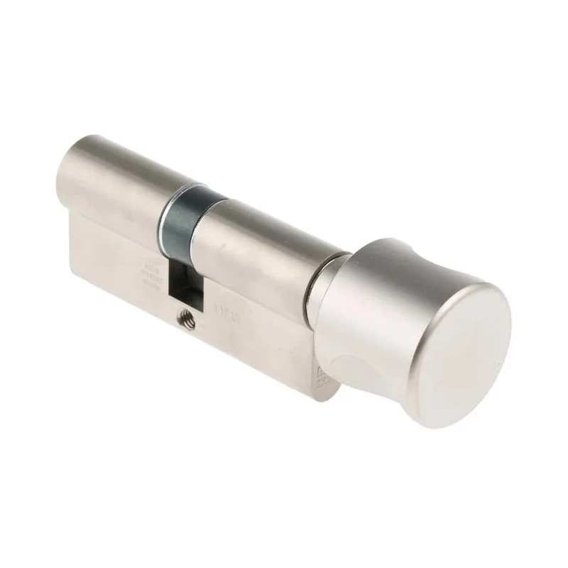 ABUS Brass Euro Cylinder Lock Nickel Pearl Finish 6-Pin 61 mm KE60NP Z35/K35 KD