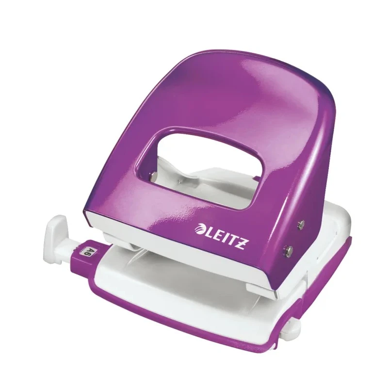 Leitz Metal Office Hole Punch 2 Hole, 30 Sheet Capacity, Purple, Model 50081062