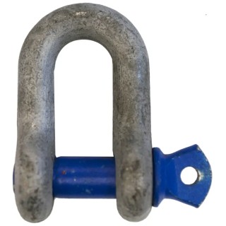 RS PRO Alloy Steel D-Shackle, Screw Pin, Safe Working Load 3.25 t, Galvanised Finish 124-4829