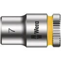 Wera Chrome Vanadium Steel 1/4 in Drive 7 mm 6 Point Hex Socket, 23mm Overall Length 05003506001