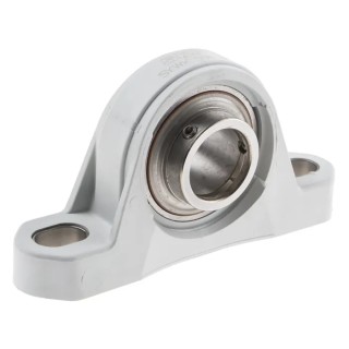 SKF Stainless Steel Pillow Block Bearing with Set-Screw Locking 30 mm ID, 159 mm Length, 3800 rpm SYWK 30 YTH