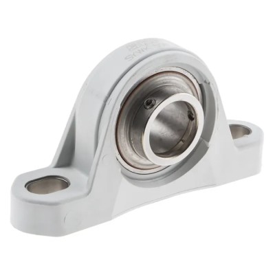 SKF Stainless Steel Pillow Block Bearing with Set-Screw Locking 30 mm ID, 159 mm Length, 3800 rpm SYWK 30 YTH