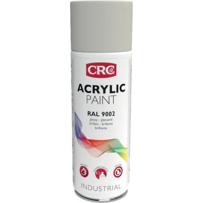 CRC 400 ml RAL 9002 White, Grey Gloss Acrylic Spray Paint 31076