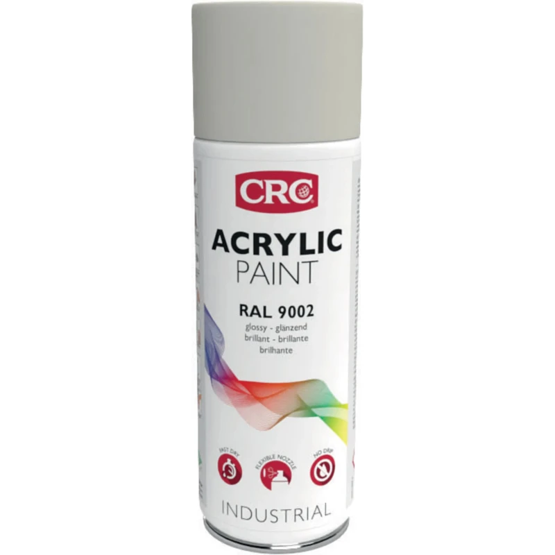 CRC 400 ml RAL 9002 White, Grey Gloss Acrylic Spray Paint 31076