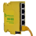 Brainboxes Ethernet Unmanaged 5 Port 100Mbps Network Switch Rack Mount SW-505