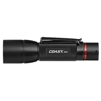 Coast Aluminium Body LED Torch Black 130 lm Flood and Spot Beam 79m, 101 mm HX5