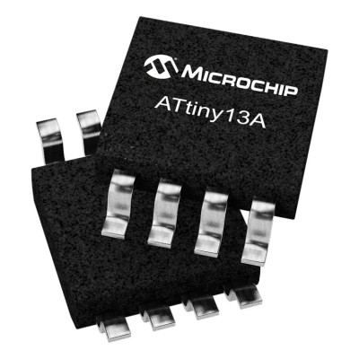 Microchip 8-Bit AVR ATTINY13 Microcontroller 20 MHz, 1kB FLASH, 8-Pin SOIJ ATTINY13-20SU
