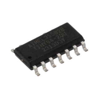 Microchip 8 Bit AVR Microcontroller 20 MHz 8kB FLASH 14-Pin SOIC ATTINY84-20SSU