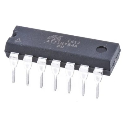 Microchip 8 bit AVR Microcontroller 20 MHz 8 kB FLASH 14-Pin PDIP ATTINY84A-PU